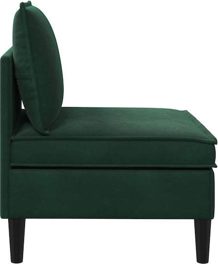 Velvet Armchair Dark Green 70x70x82cm