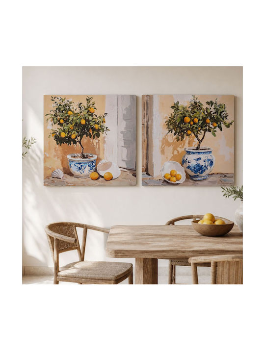 Iliadis Plant Painting on Canvas 60x60cm