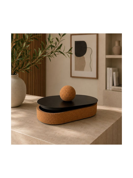 Iliadis General Use Storage Box with Cork Metallic Brown 17x10x18cm