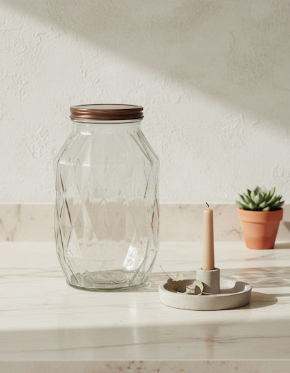 Mondex General Use Glass Jar with Lid Transparent 3400ml 1 Piece Mondex General Use Glass Jar with Lid Transparent 3400ml 1 Piece