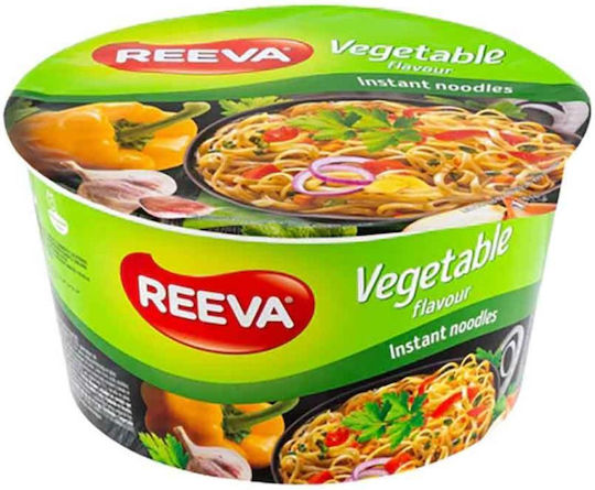 Reeva Instant Noodles 75gr Vegetable Flavour Μπωλ Σερβιρισματος *
