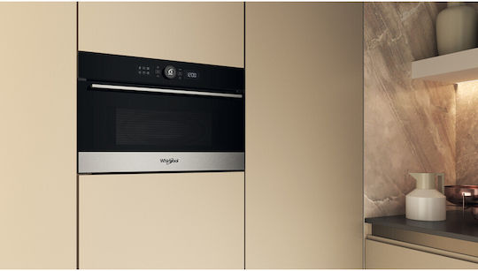 Whirlpool Εντοιχιζόμενος Φούρνος Μικροκυμάτων με Grill 31lt Γκρι
