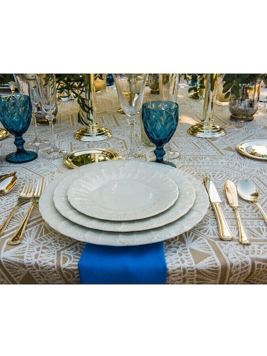 Cryspo Trio Jasmine White Porcelain Dinnerware Set 40pcs