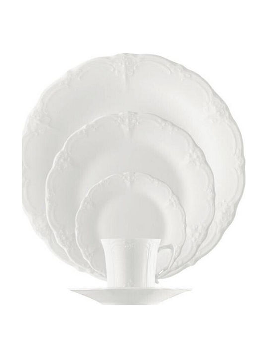 Cryspo Trio Kaiser White Porcelain Dinnerware Set 72pcs