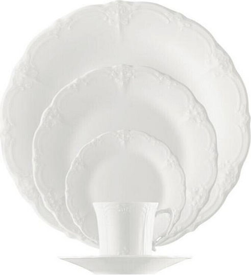 Cryspo Trio Kaiser White Porcelain Dinnerware Set 40pcs
