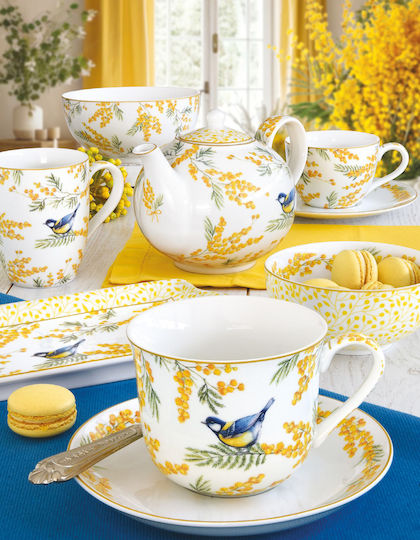 Marva Set Căni Maro Din porțelan Multicolore 110ml 2buc