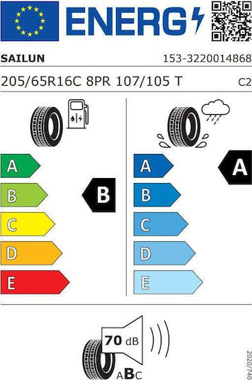 Sailun Commercio Pro 205/65R16 107/105T 8PR Θερινό Λάστιχο Αυτοκινήτου