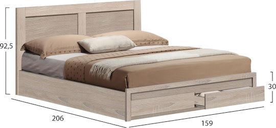 HomeMarkt Studentenmöbel-Set Schlafzimmer mit Doppelbett 4 Stück HM11740