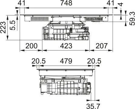 Franke Maris 3zones FMA 8372 3Z HI Индукционен Плот Автономен с Абсорбатор 83x52см 3105001138
