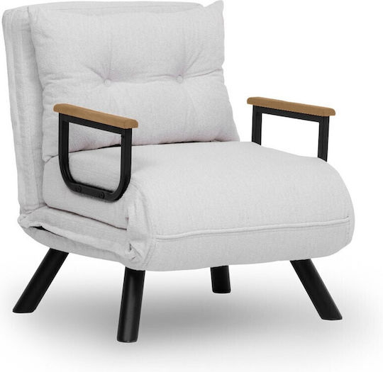 Πολυθρόνα Κρεβάτι Seda Single 78x67x78cm Λευκό