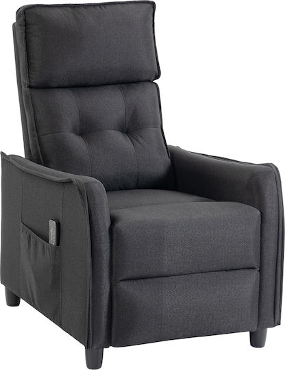 Relax Armchair with Footstool 69x93x104cm Dark Grey Relax Armchair with Footstool 69x93x104cm Dark Grey