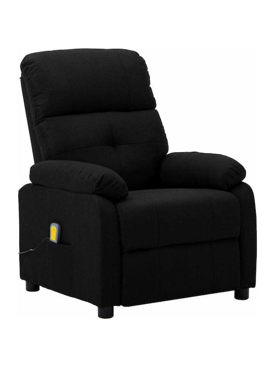 Πολυθρόνα Relax Massage με Υποπόδιο Μαύρο 76x90x100cm