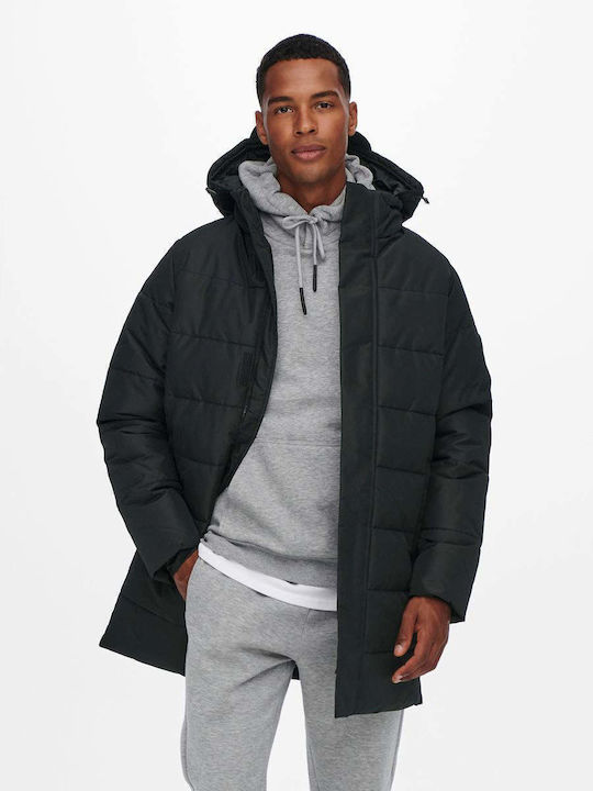 Зимно Мъжко Яке Puffer Черно