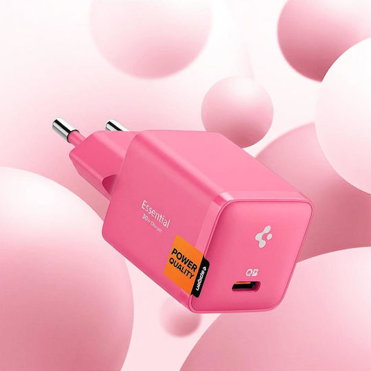 Spigen Wireless Charger with USB-C Port 30W Power Delivery Pink (Arcstation Essential)