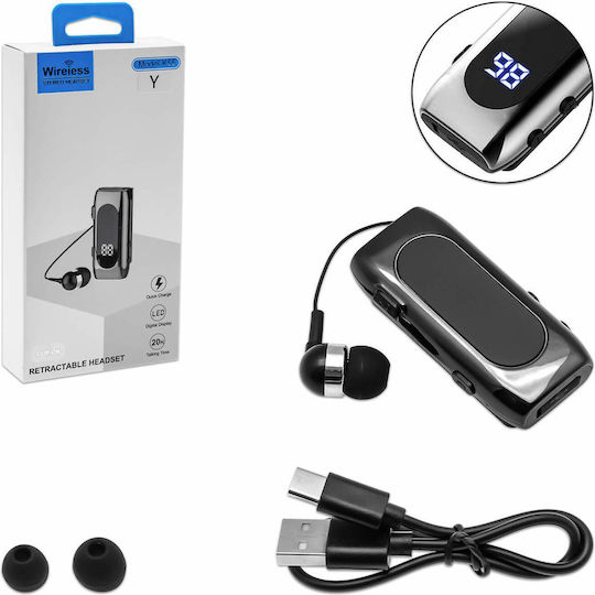 K55 In-ear Bluetooth Handsfree Ακουστικό Πέτου Μαύρο