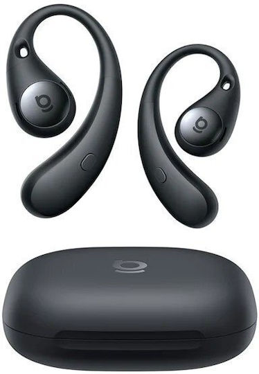 Baseus Eli Sport 2 Open Ear Bluetooth Handsfree Ακουστικά με Αντοχή στον Ιδρώτα και Θήκη Φόρτισης Μαύρα