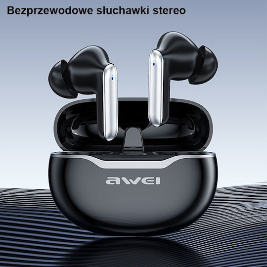 Awei T50 In-ear Bluetooth Handsfree Earphones with Sweat Resistance and Charging Case Black