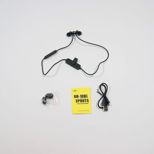 KLGO HK-10BL In ear Bluetooth хендсфри Слушалки с Устойчивост на Пот Черен