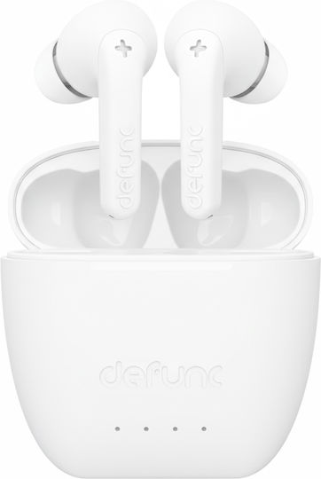 Defunc True Audio In ear Bluetooth хендсфри Слушалки с Устойчивост на Пот и Кутийка за Зареждане Бял