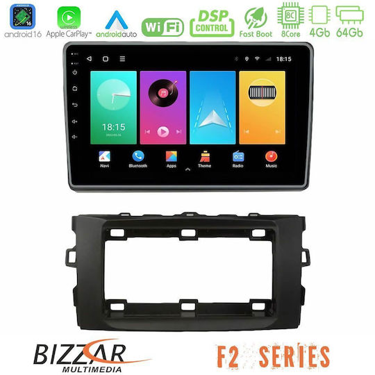 Bizzar Car Audio System for Toyota Auris 2013-2016 (Bluetooth/USB/WiFi/GPS/Apple CarPlay/Android Auto) with 10" Touch Screen