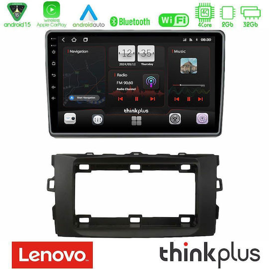 Lenovo Car Audio System for Toyota Auris 2013-2016 (Bluetooth/USB/AUX/WiFi/GPS/Apple CarPlay/Android Auto) with 10" Touch Screen