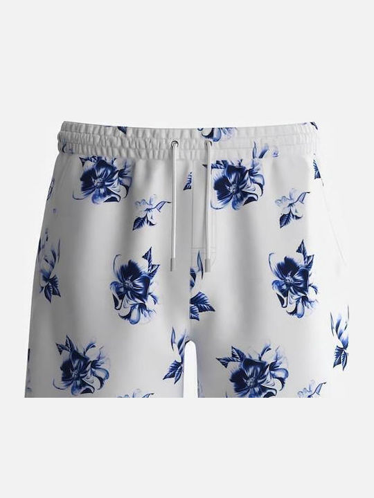 Мъжки Бански Шорти White And Blue Флорален