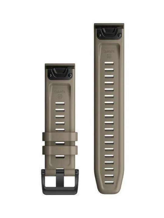 Garmin Quickfit 22 Λουράκι Σιλικόνης Dark Sandstone (Fenix 5 / 5 Plus / 6 / 6 Pro / 7 / 7 Pro / 8 / E (47mm))