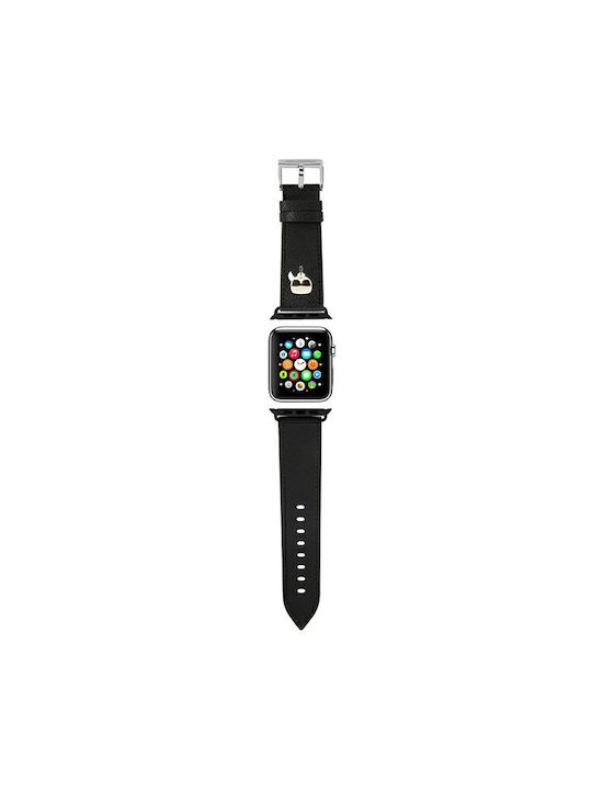 Karl Lagerfeld Karl Head Λουράκι Δερματίνης Μαύρο (Apple Watch 38/40/41mm)