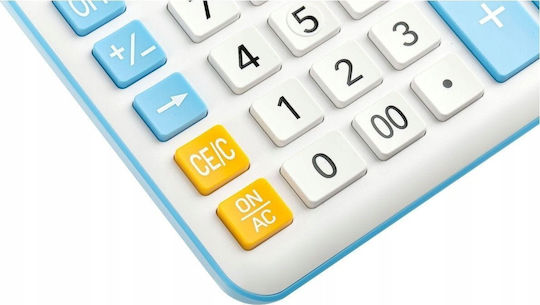Eleven Liquids Calculator 12 Digits in White Colour