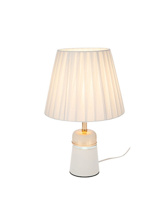 Iliadis Metal Table Lamp with White Shade and Base