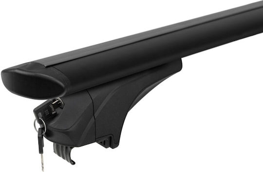 Menabo Aluminum Bars Sonic Black XL 130 Cm Black Color Peugeot 308 Station Wagon 5 Doors 2014>2021 Flush Rails 2 Pieces 14690/mb Mp.14690/mb-86