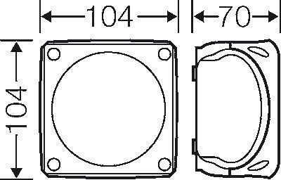 Hensel Fastener Box 104 X 104 X 70mm Without Terminals IP66 Gray DK 0400 GZ 62000150