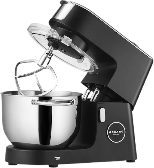 Mozano Home Stand Mixer 2300W with Stainless Bowl 6.2lt Black