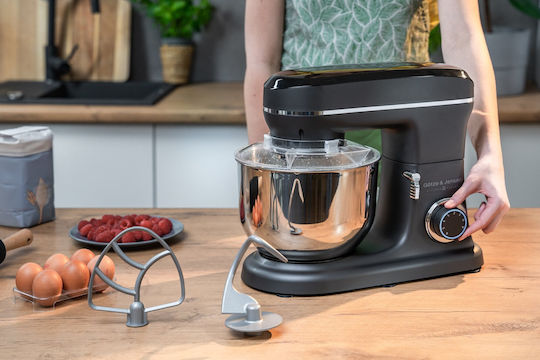 Götze&Jensen Küchenmaschine 1500W mit Rostfreiem Schüssel 6lt Graues