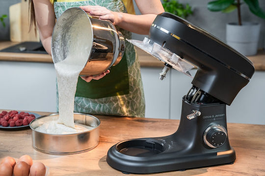 Götze&Jensen Küchenmaschine 1500W mit Rostfreiem Schüssel 6lt Graues