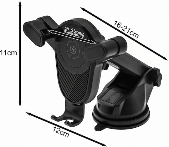 Car Mobile Mount with Adjustable Hooks Black