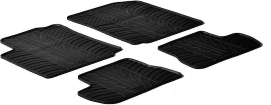 Lampa Set of Front and Rear Mats 4pcs Tray Type for Citroen C2 2010 Black