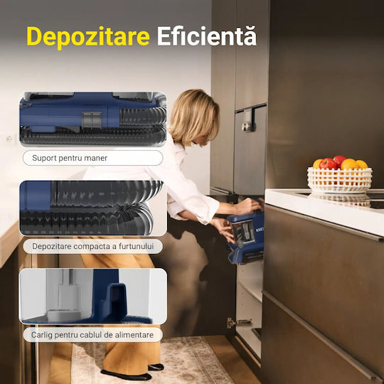Ryer Σκούπα Υγρών / Στερεών 330W με Πλαστικό Κάδο 0.8lt Μπλε
