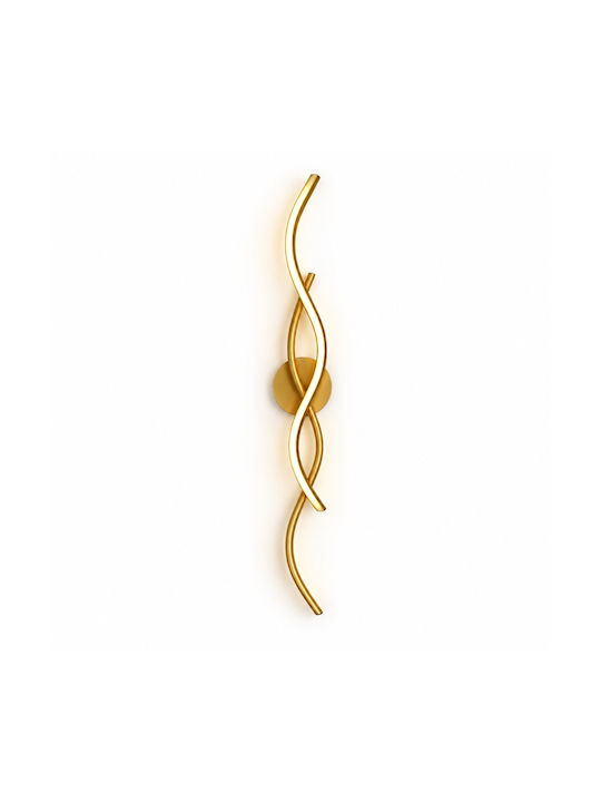 VenCore Modern Wall Lamp with Integrated LED and Adjustable White Light Gold