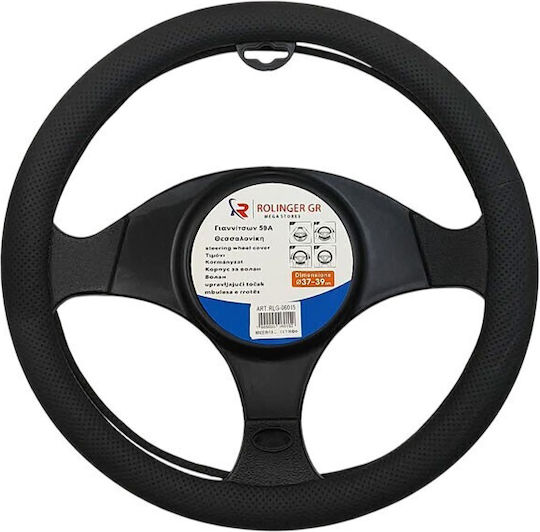 Car Steering Wheel Cover with Diameter 37-39cm Synthetic Black
