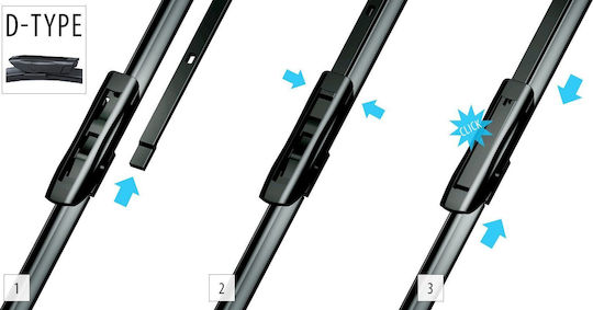 Oximo Front Car Wiper Set 650mm/350mm