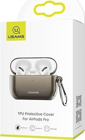 Usams BH570 Θήκη Σιλικόνης σε Μαύρο χρώμα για Apple AirPods Pro