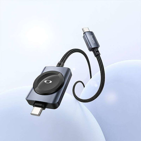 Hoco Usb C Zu Usb C Kabel Pd100w Drahtloses Laden Apple Watch 1 2 M Cw66 Schwarz