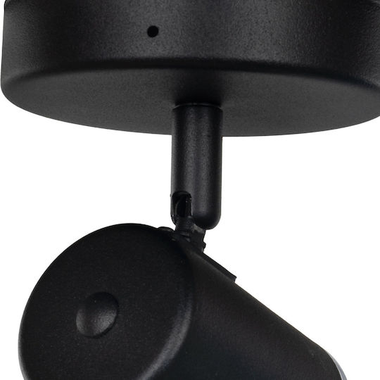 Eglo Consuma Single Spot with GU10 Socket in Black Color