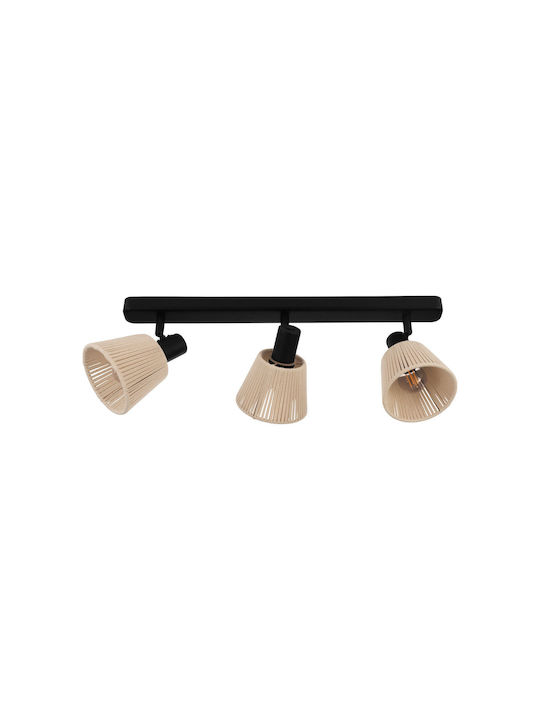 Eglo Seagard Triple Ceiling & Wall Spot with E14 Socket in Black Color