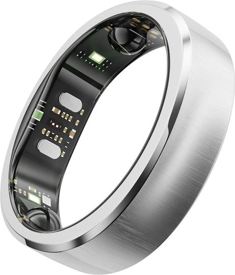RingConn Gen 3 Intelligente Ring 18.2mm Wasserdicht mit Herzfrequenzsensor Gebürstetes Silber