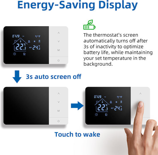 Termostat Digital de Cameră Smart cu Wi-Fi