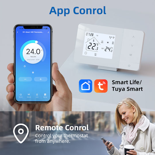 Termostat Digital de Cameră Smart cu Wi-Fi