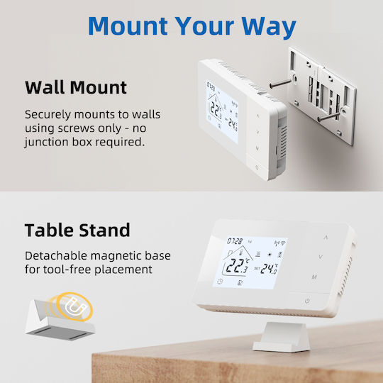 Termostat Digital de Cameră Smart cu Wi-Fi