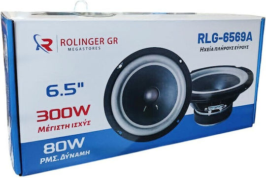 6569A Autolautsprecher Set 6.5" mit 80W RMS Rund Woofer